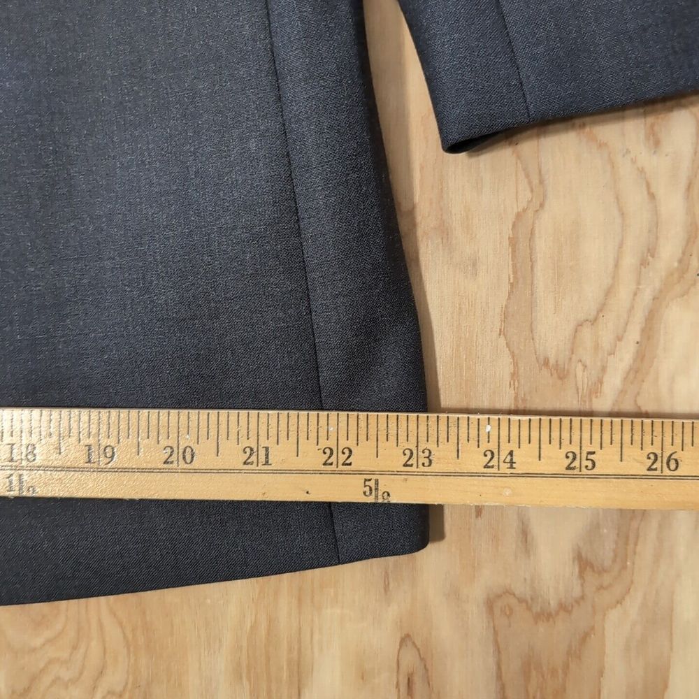 Brooks Brothers 346 Stretch Blazer Jacket Sport Coat 41 Dark Gray Wool Spandex - Picture 4 of 11